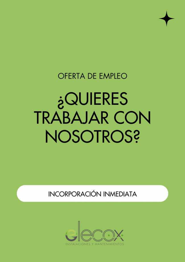 Poster Oferta de empleo Degradado Tipográfico Morado