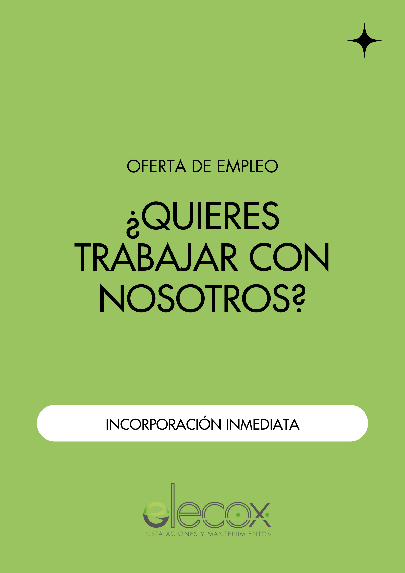 Poster Oferta de empleo Degradado Tipográfico Morado